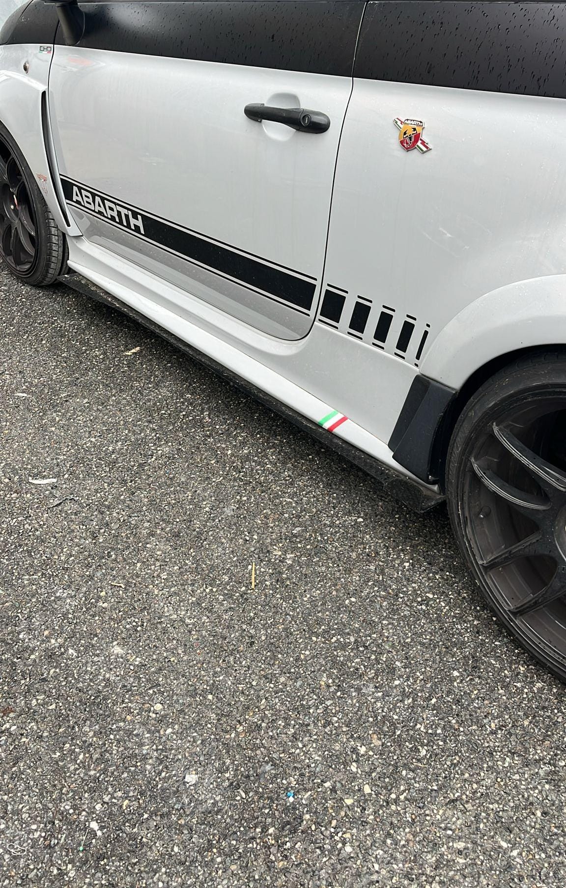 Abarth 500 All Model Side Arches Air Vents (2) Fiberglass FRP Entradas Aire Laterales