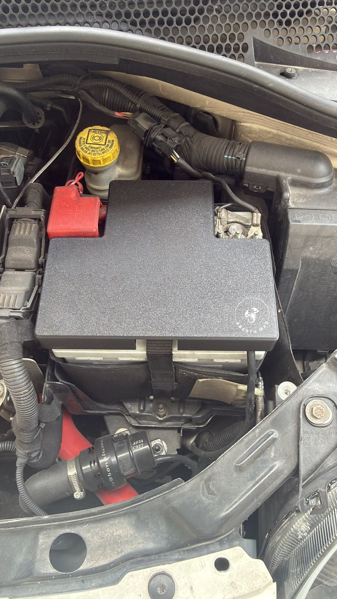Abarth Fiat 500 3D Battery Cover Batería 1 Piece Custom