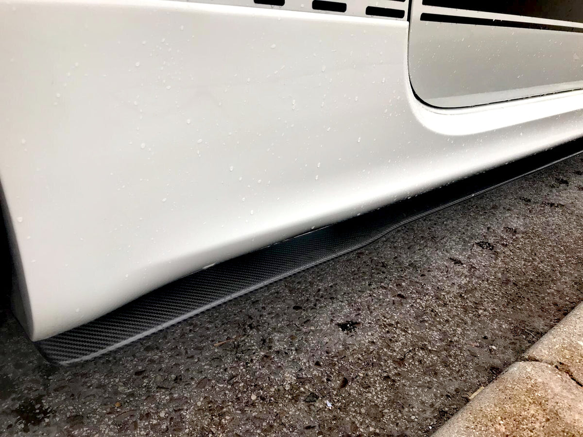 Abarth 500 All Model Thin Slim Carbon Fiber Side Skirts (2) Taloneras Laterales Carbono Minigonne