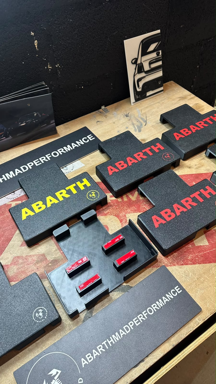 Abarth Fiat 500 3D Battery Cover Batería Cubierta Piece Custom