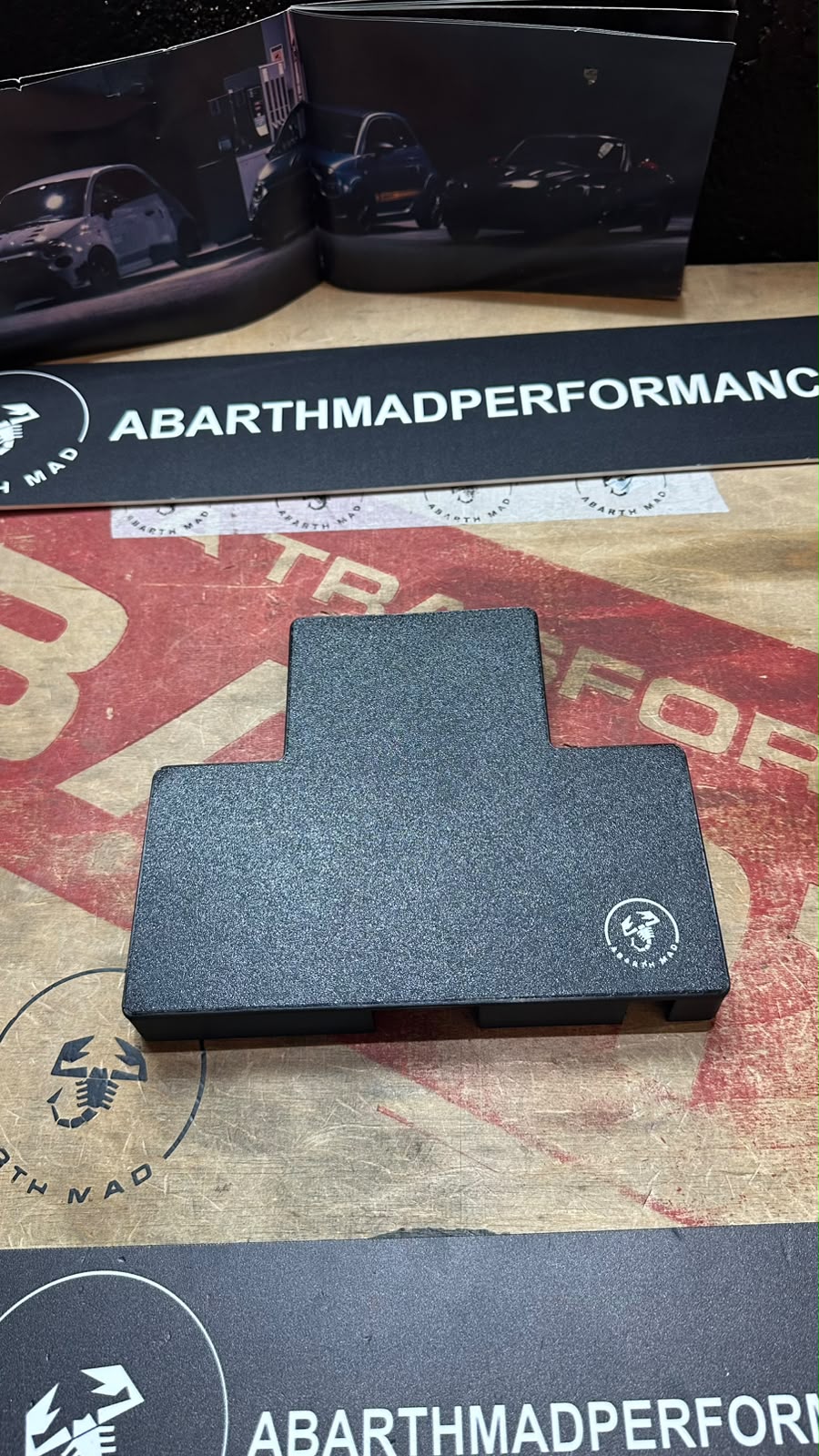 Abarth Fiat 500 3D Battery Cover Batería Cubierta Piece Custom