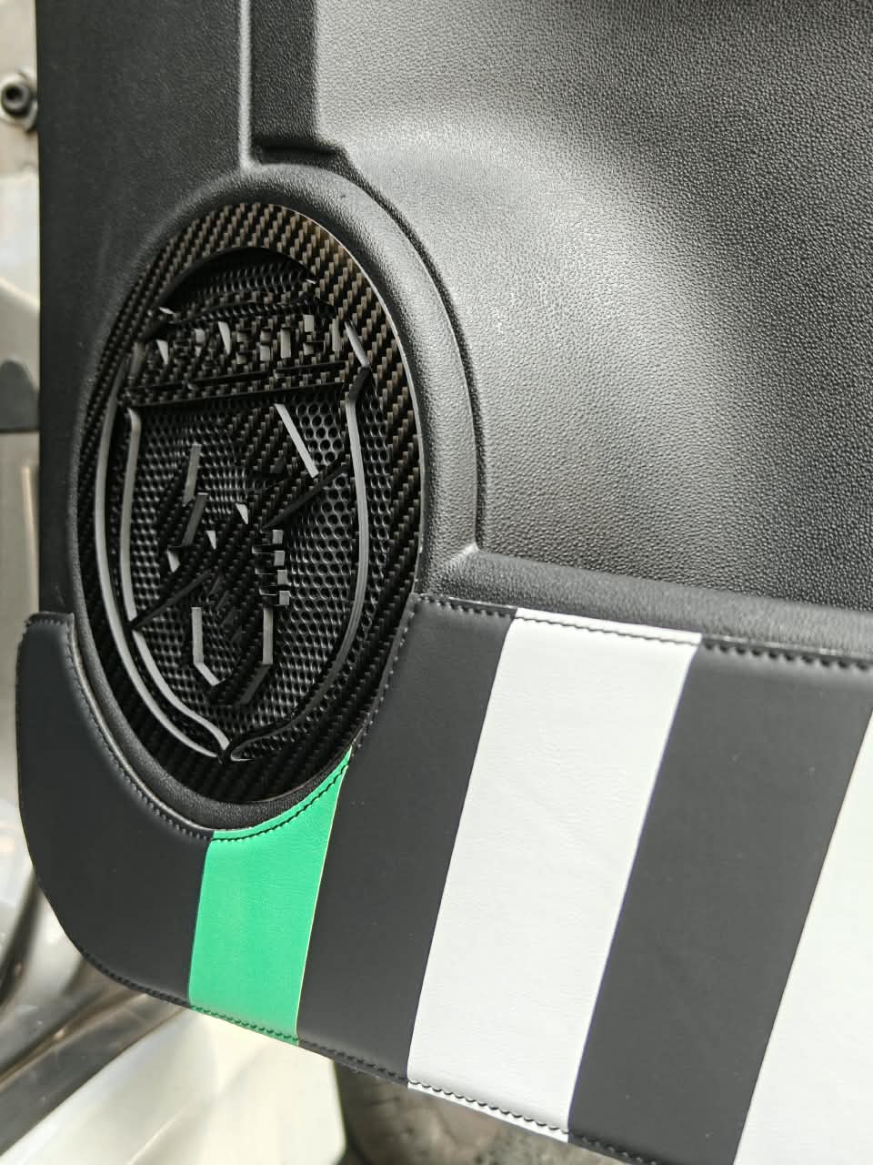Abarth Fiat 500 All Model Set (2) Pair Door Panel Kick Pad Protectores Puertas Delanteras Paneles Piel