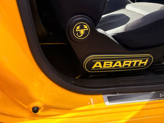 Abarth 500 All Model 3D Side Plates & Wheel Set (4 pieces) Seats (NO SABELT) Asientos Embellecedores
