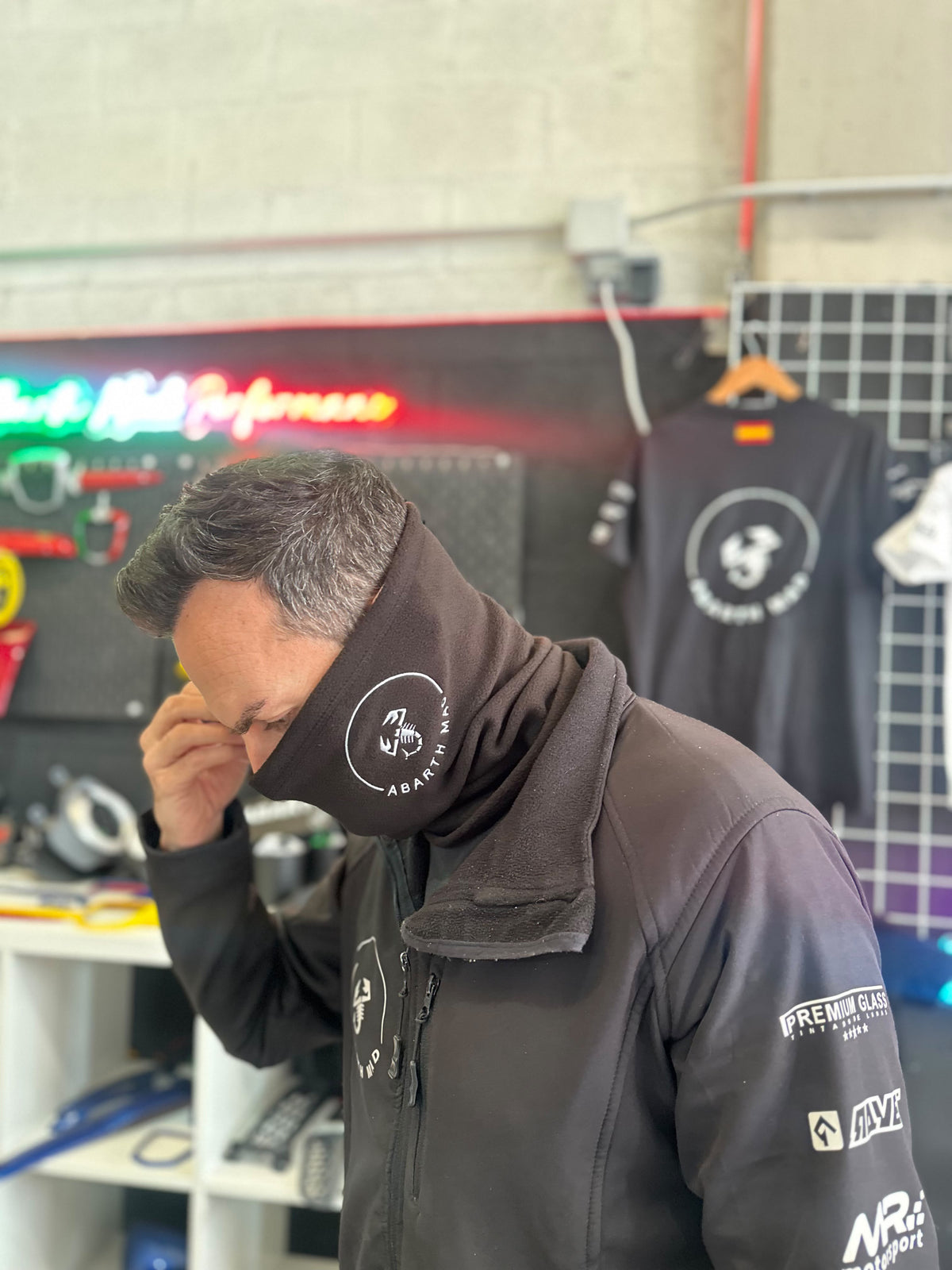 Abarth Mad Velvet Bandana Braga Terciopelada Ajustable