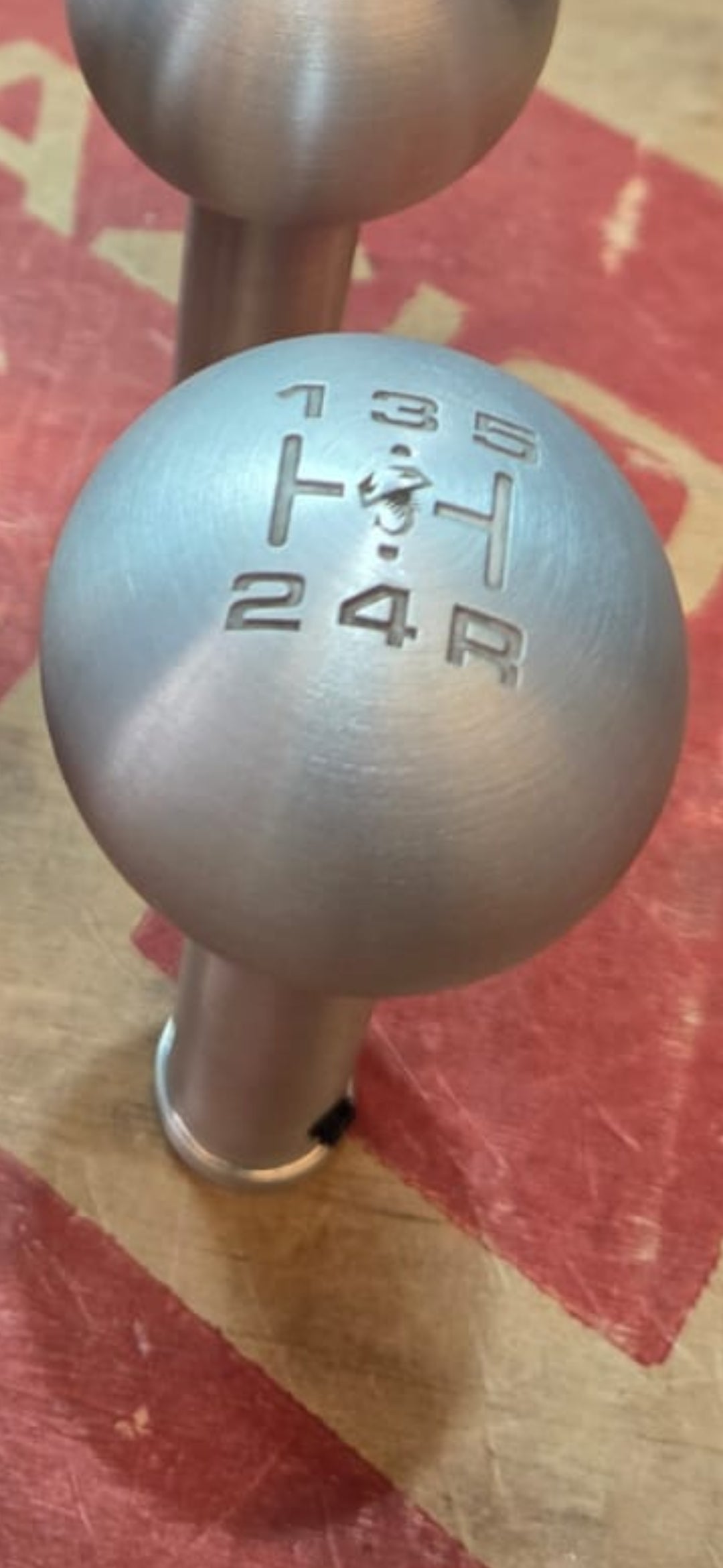 Abarth Aluminum Ball Knob with Inscription
