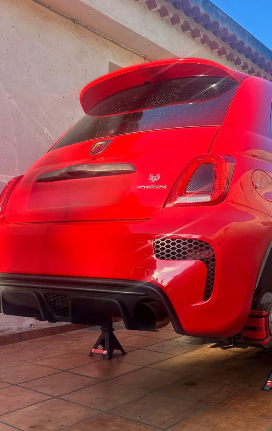 Abarth Grille ABS Grille Rear Bumper Restyling