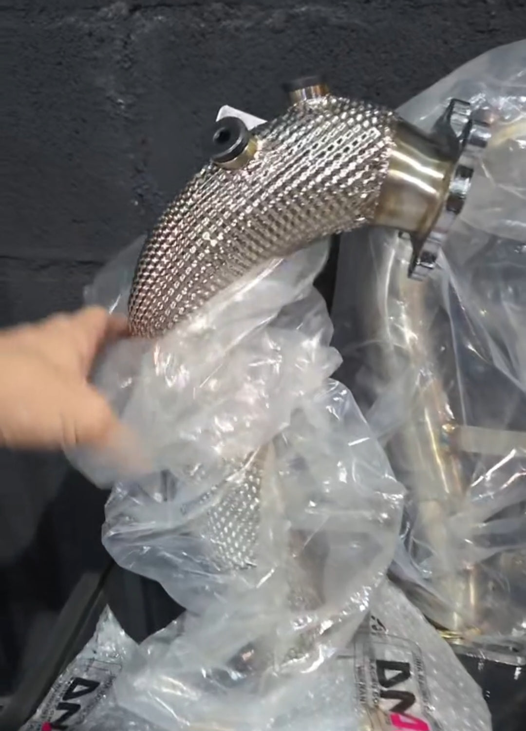 TD04 63,5mm Downpipe Heat Shield Anticalorica Doble Sonda