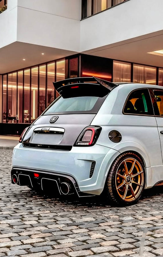 Abarth 500 Exclusive Carbon Fiber Spoiler to Original Plug & Play