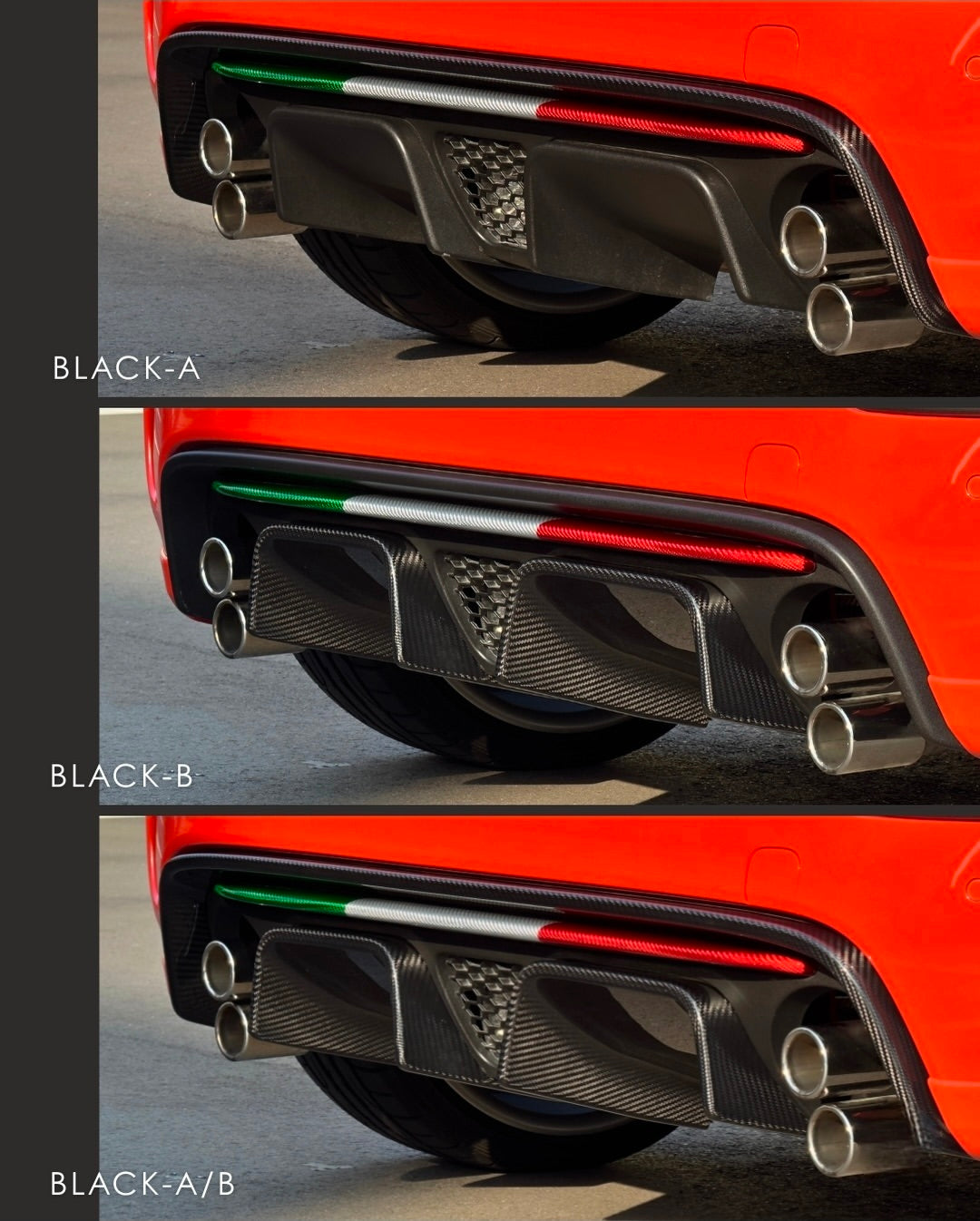 New pre order! Abarth 2016+ Restyling Real Carbon Fiber Diffusser Cover Difusor Carbono