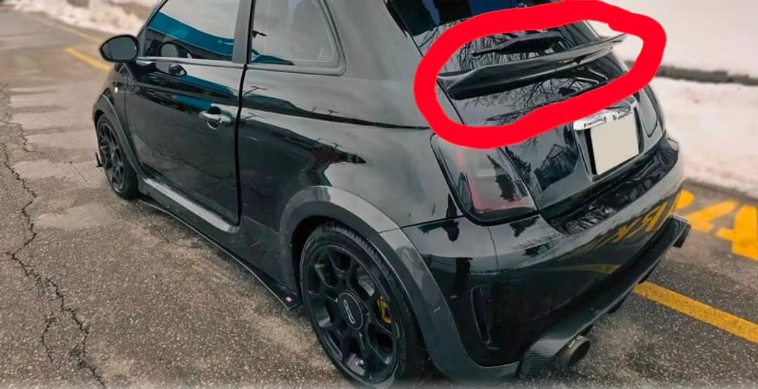 Abarth 500 All Model Not Cabrio Spoiler Trunk Baule Maletero Añadido Alettone Carbon or Fiber