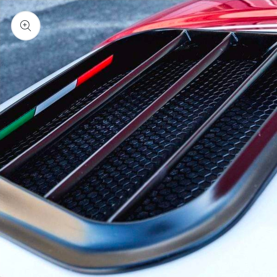 Abarth 500 All Model 3D Air Vents Set (2) Assetto Corse Hood Inserts Capó Salidas Aire
