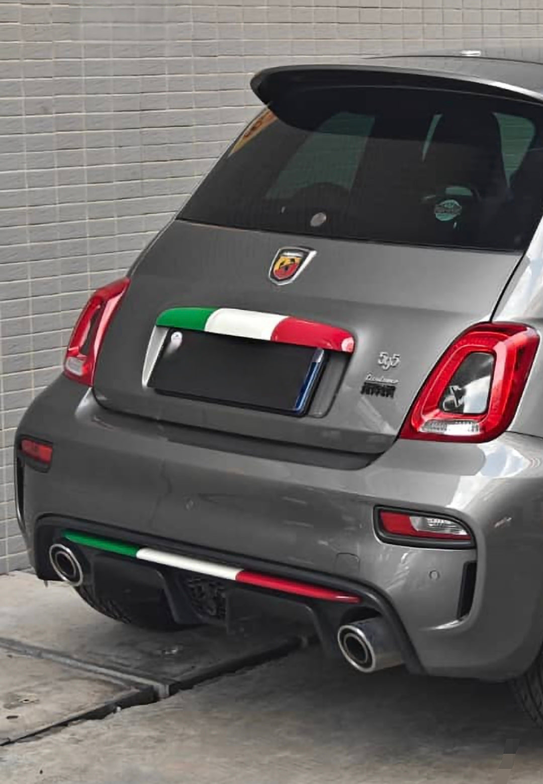 Abarth 2016+ Restyling Rear Diffusser Lip Bumper Cover Trasero Carcasa Cubierta ABS