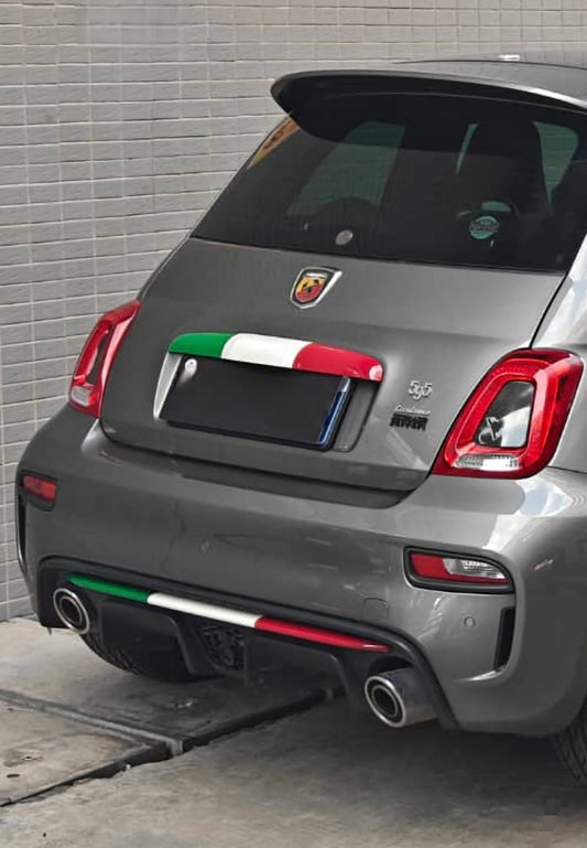 Abarth 2016+ Restyling Rear Diffusser Lip Bumper Cover Trasero Carcasa Cubierta ABS