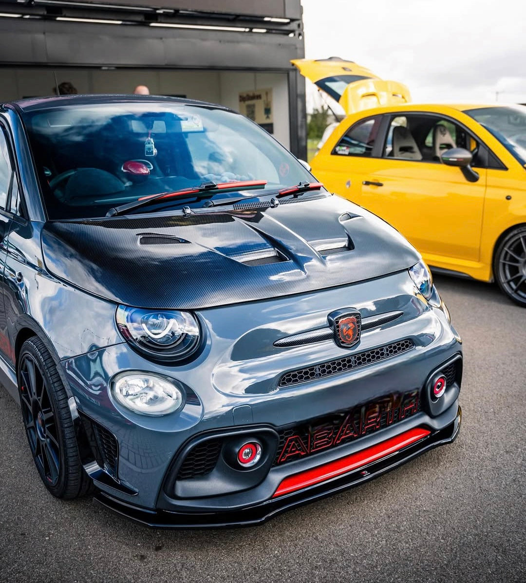 Abarth 2016+ Restyling 3D Grille Panel Abeja Entrada Aire Paragolpes Rejilla