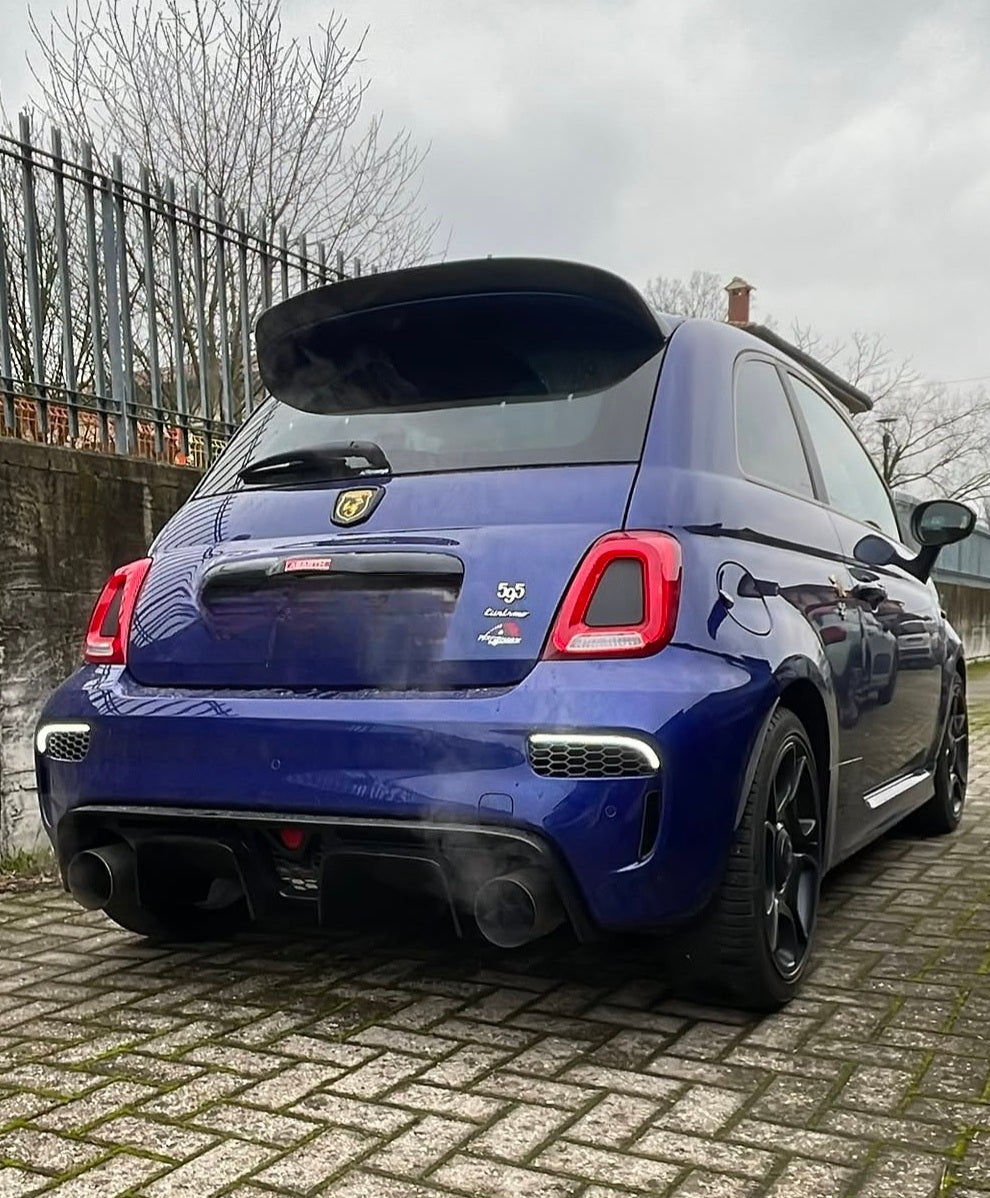 Abarth 500 Restyling Bumper Set Pareja (2) 3D Rear Reflector Lights Rejilla Paragolpes Trasero with LED Reverse Marcha atrás