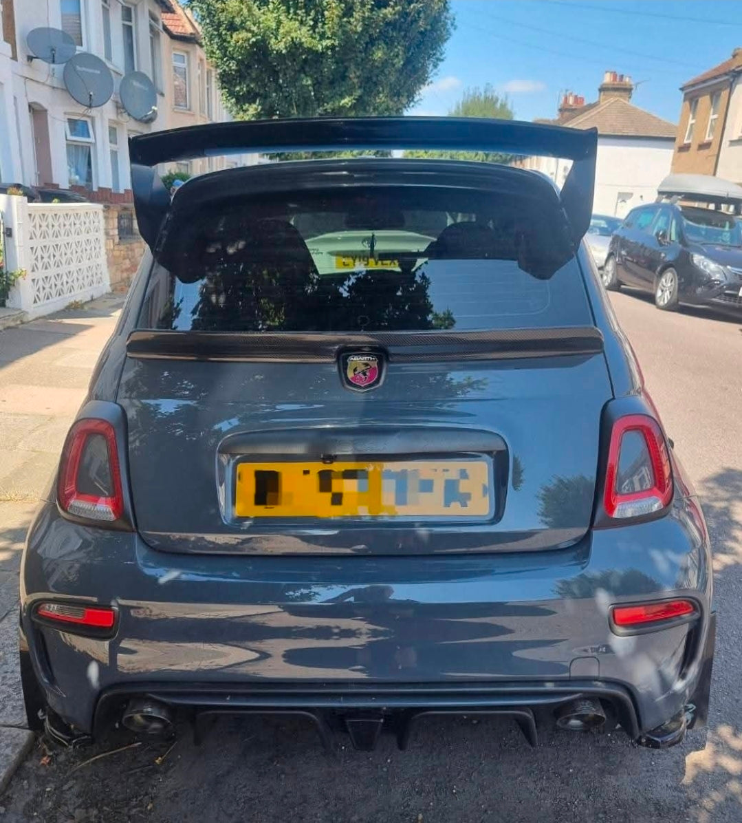 Abarth 500 All Model Not Cabrio Spoiler Mid Trunk Baule Maletero Añadido Alettone Carbon or Fiber