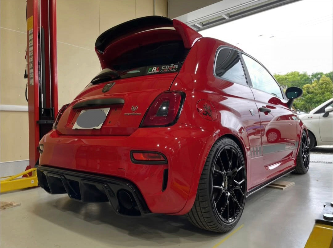 Exclusive Pre Order Now!! Abarth 500 All Model Carbon Fiber Spoiler Japan Style Alerón Alettone