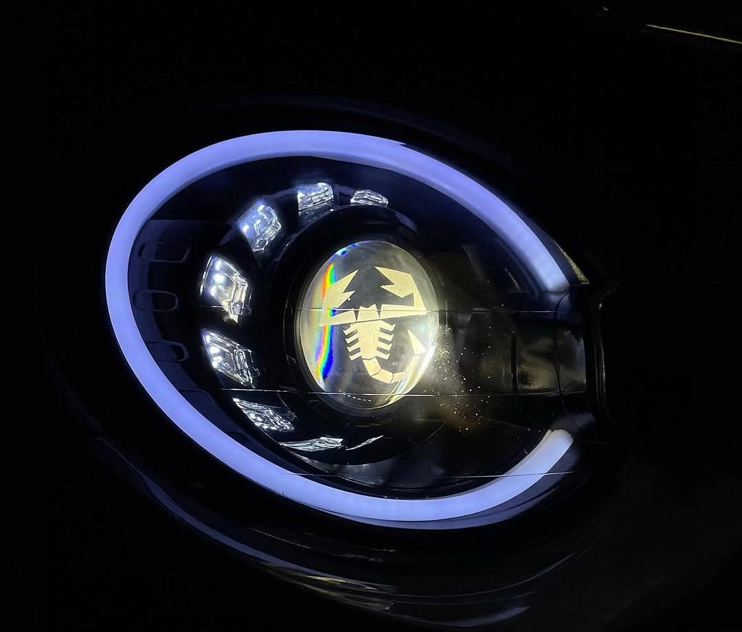 Abarth 500 All Model Xenon Custom Headlights Hurricane Modified Faros Personalizados