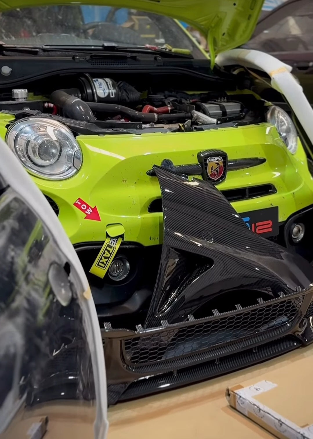 Abarth 500 All Model Fenders Parafanghi Cadamuro Aletas Fibra de Carbono 100% Real