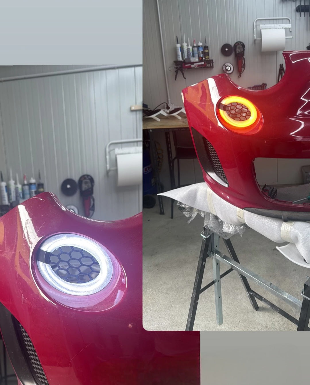 Abarth 500 All Model Custom Led Painted DRL Daylights Diurnos Faros Lights