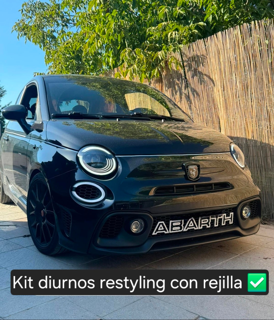 Abarth 500 All Model Custom Led Painted DRL Daylights Diurnos Faros Lights