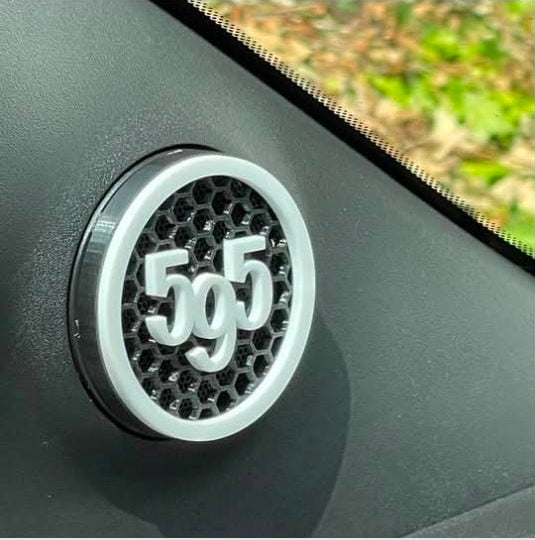 Abarth Fiat 500 3D Tweeter Speaker Set Pair (2) Pareja Cover Altavoces Pilares