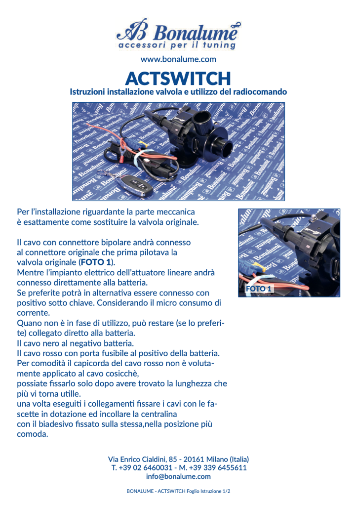 New!! Abarth 500 Fiat Alfa Valve Blow Off Wireless Válvula Bonalume Regulable con Mando Switch