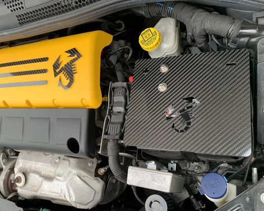 Abarth Real Carbon Fiber Battery Cover Batería Mopar
