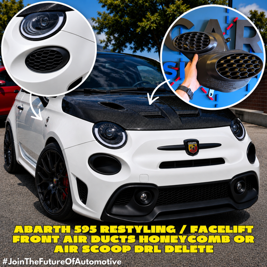 Abarth +2016 Restyling Facelit Front Air Ducts DRL Bumper Intake Brakes Vent Frontal Conducto Aire Frenos Admisión Diurnos