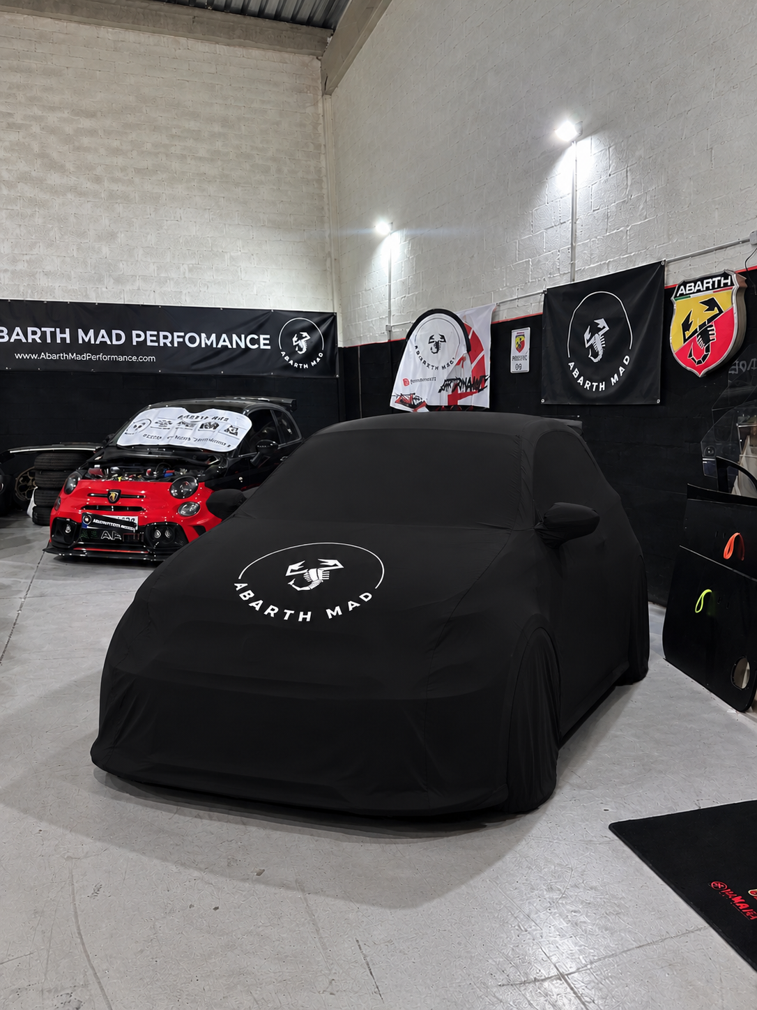 Exclusive Abarth Fiat 500 All Model INTERIOR Car Cover Logo Abarth Mad Funda Coche