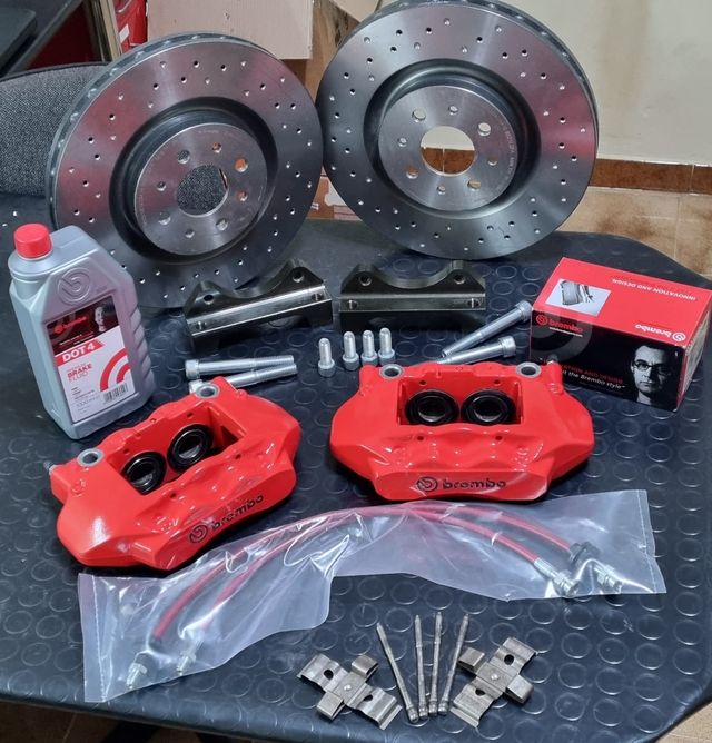 Kit Abarth Brembo 305mm NON ORIGINALE ROSSO ALFA