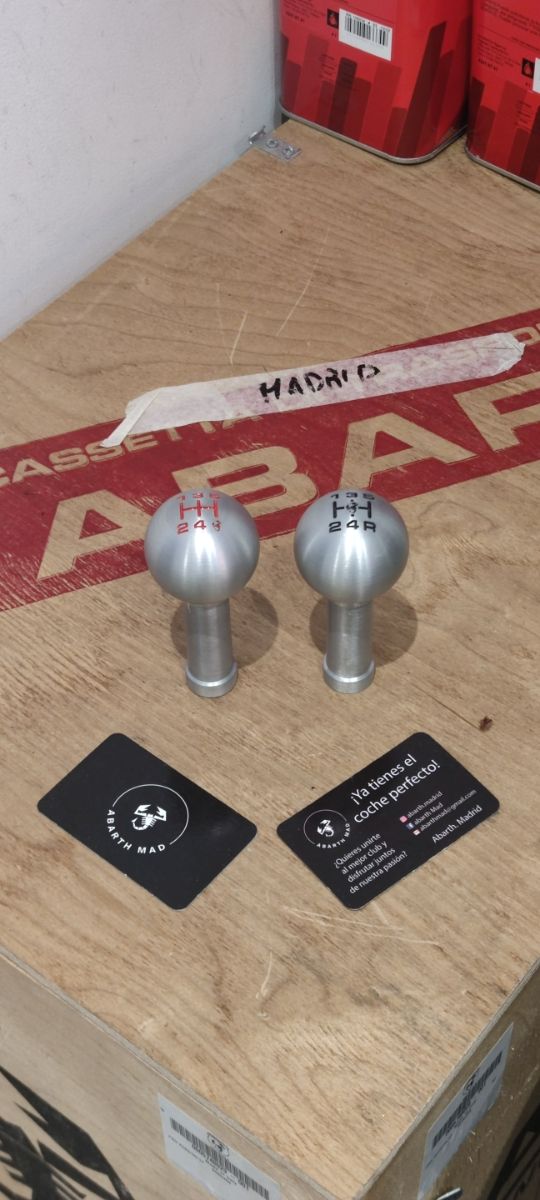 Pomello Abarth A Sfera In Alluminio Con Scritta