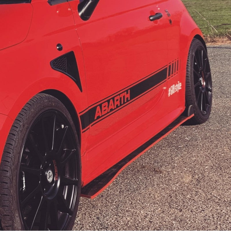 Abarth Widened Side Skirts with Fin