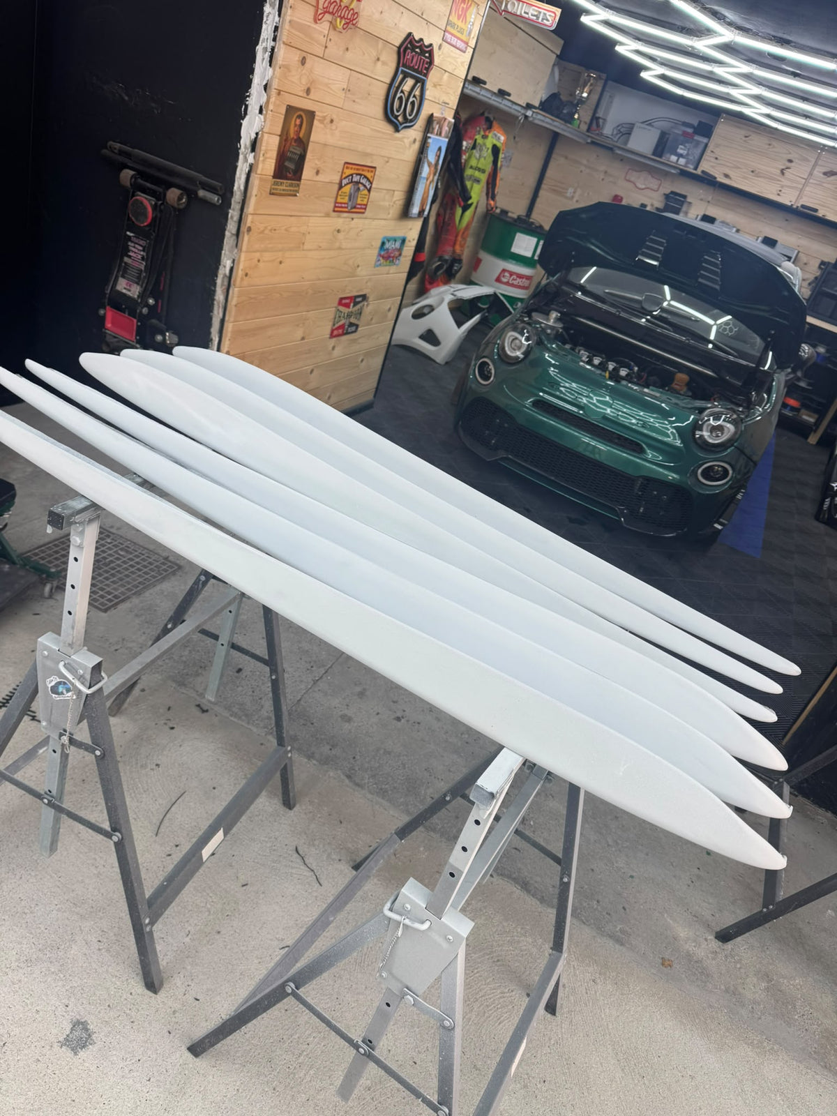 Abarth 500 All Model Side Skirts (2) Extended 2.0 Biposto Style Racing Taloneras Minigonne