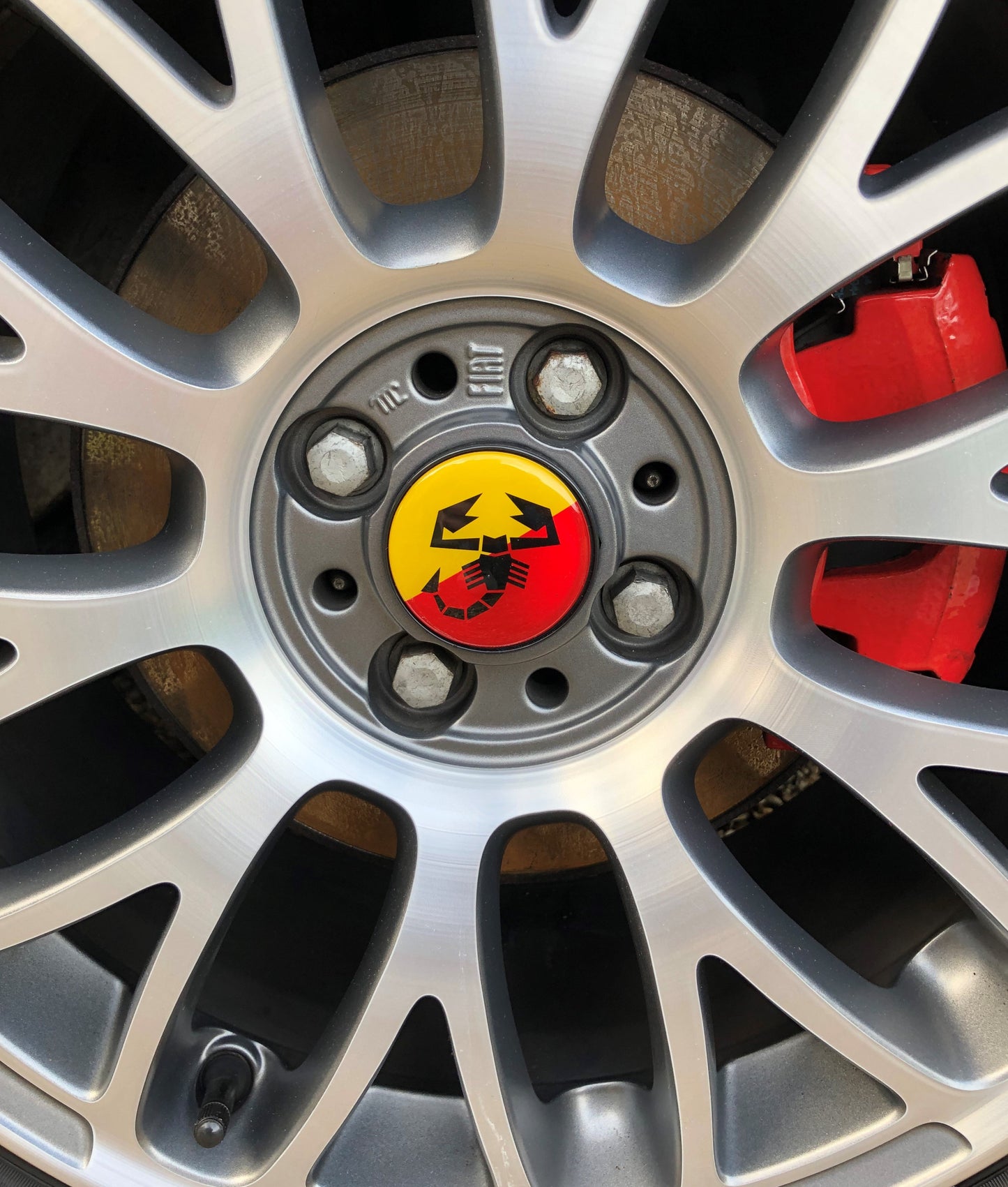Abarth Hub Cap Wheels Caps 60 or 50mm