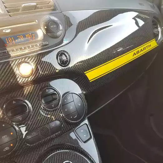 Abarth Dashboard Carbon Fiber Cover